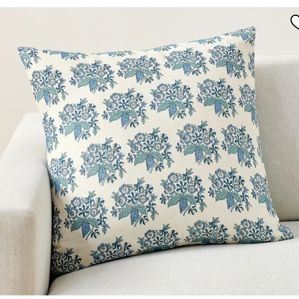 Pottery Barn Bethany Floral Reversible Embroidered Pillow Sham Standard